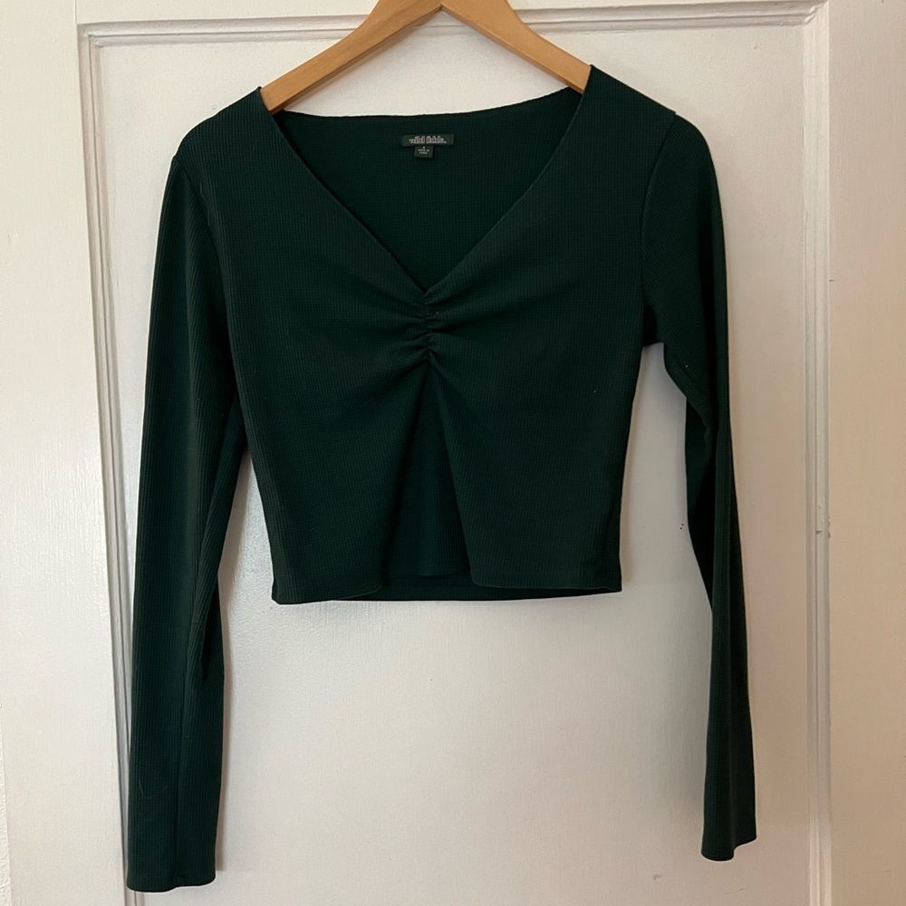 Gently loved Wild Fable long sleeve crop top Sz S